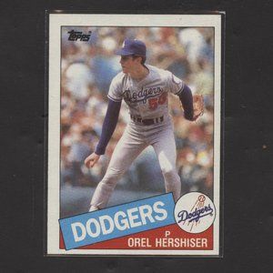 1985 Topps Baseball Orel Hershiser Rookie Dodgers
